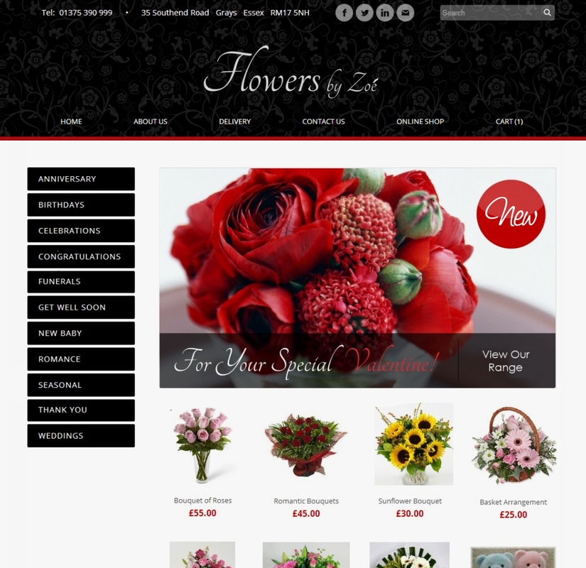 Flowers by Zoe Web Design