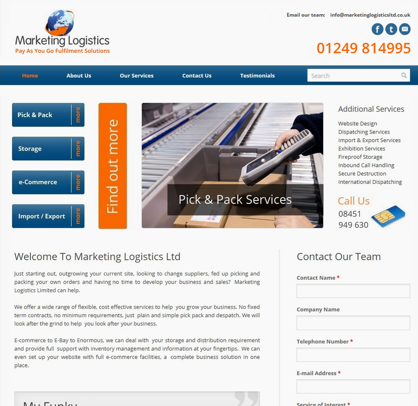 Marketing Logistics Website Design