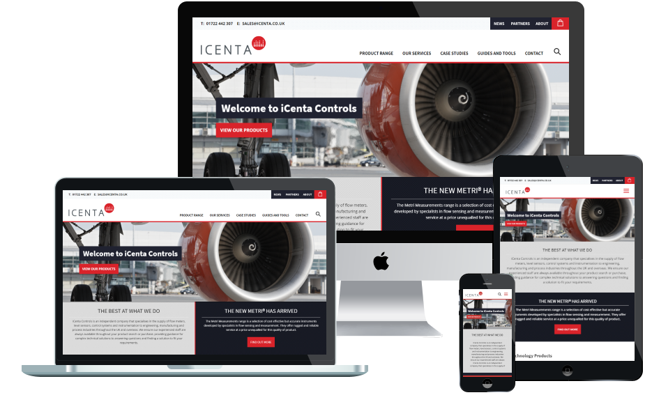 iCenta Controls Responsive Website Design Project